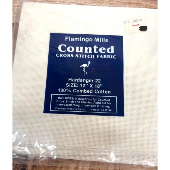 Flamingo Mills Counted Cross Stitch Fabric 12"x18" Hardanger 22 Combed Cotton - Picture 1 of 3